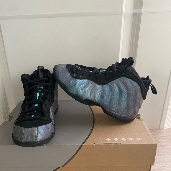 Nike Lil\' Posite One PRM Aurora Green Kids Sneakers - SZ 1 Y main image 4